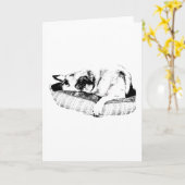 Carte Pause graphique, vœu de saison paisible (Fleur jaune)