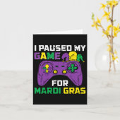 Carte Pause Mon Jeu Pour Mardi Gras Video Game Control (Fleur jaune)