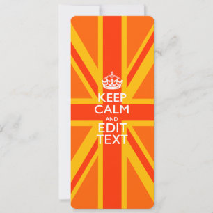 Carte Pavillon britannique Orange Union Jack