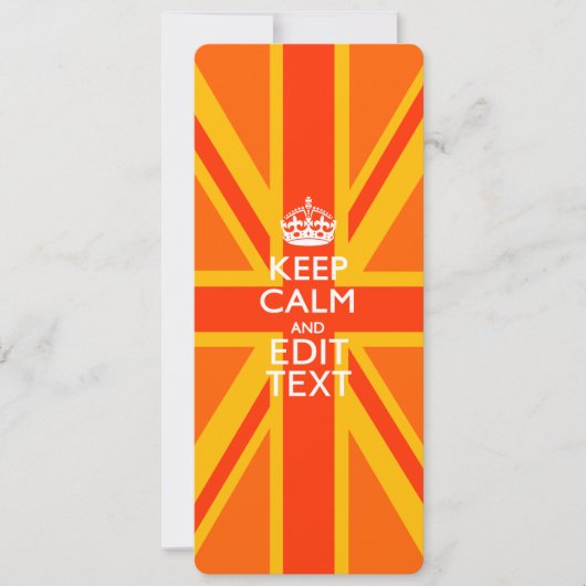 Carte Pavillon britannique Orange Union Jack (Devant)