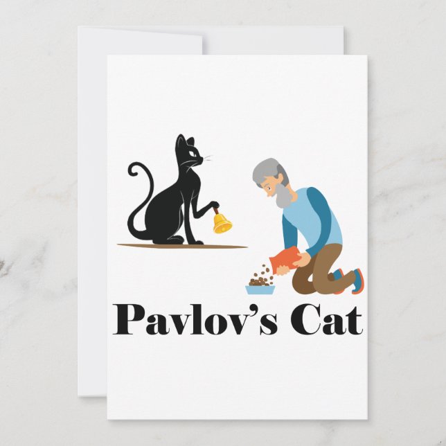 Carte Pavlov's Cat Funny Psychology (Devant)