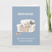 Carte Paw Print Pattern Birthday Card (Devant)