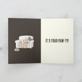 Carte Paw Print Pattern Earthy Sand (Intérieur)