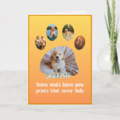 Carte Paw Prints That Never Fade Photo Collage Sympathy (Devant)