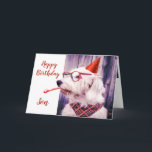 Carte Paw-sitly Grrr-eat Birthday Son Fun Chien<br><div class="desc">Carte d'Humour de tournoi de chien pour enfants d'anniversaire Fun Fun Dog Pun. Idéal pour la personne qui aime les animaux,  les chiots,  les chiens et les cartes drôles</div>