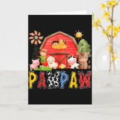 Carte Pawpaw Red Farm Cow Birthday Boy Matching Family P (Fleur jaune)
