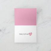 Carte Pawprint Coeur de pots Polka pour la perte de chat (Intérieur)