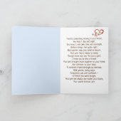 Carte Pawprint Cœur pour la perte d'animaux de compagnie (Intérieur)