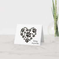 Pawprint Heart for Pet Loss Sympathy