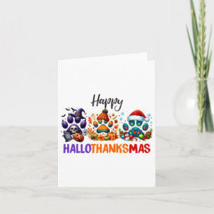 Carte Paws Hallothanksmas Halloween Thanksgiving C