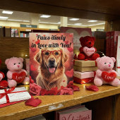 Carte Paws-itively in Love Golden Retriever Valentine's 
