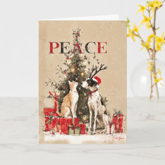 Carte Paws of Peace  (Fleur jaune)