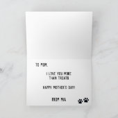 Carte Pawsome Chien Maman | Fête des mères françaises (Intérieur)