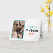 Carte Pawsome Chien Maman | Fête des mères françaises (Fleur jaune)