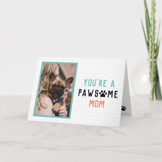 Carte Pawsome Chien Maman | Fête des mères françaises (Devant)