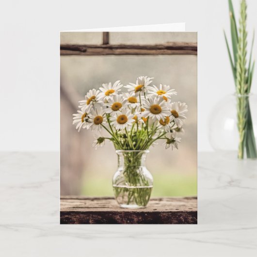 Carte Pays Anniversaire Daisy Bouquet (Devant)