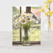 Carte Pays Anniversaire Daisy Bouquet (Fleur jaune)