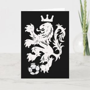 Carte Pays-Bas Lion Néerlandais Orange Supporter de Foot