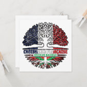 Carte Pays basque Basque France Arbre Racines (Devant/Arrière en situation)