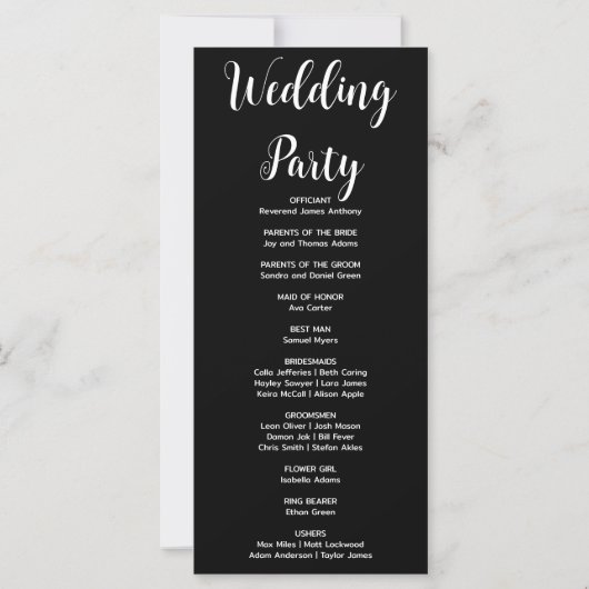 Carte Pays Citrouilles Plaid Fall Black Wedding Programm (Dos)