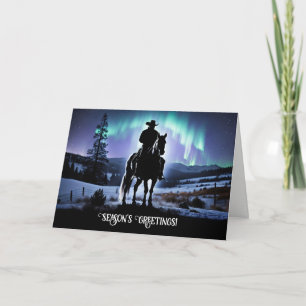 Carte Pays cow-boy western Northern Lights Noël