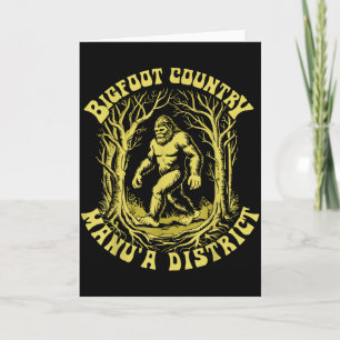 Carte Pays de Bigfoot Manua District Rétro Sasquatch Amo