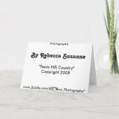 Carte Pays de colline du Texas (Dos)