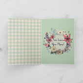 Carte Pays Floral En vichy Check Mint Green | Mère (Intérieur)