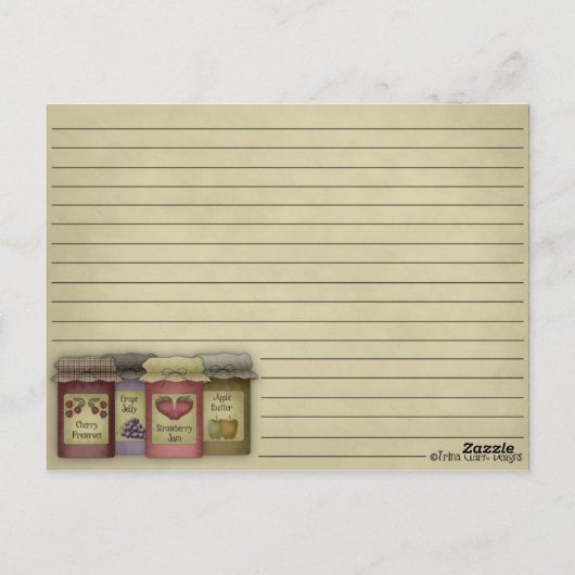 Carte Pays Recette (Dos)