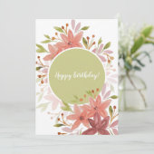 Carte Pays Russe Floral Terracotta Blush (Debout devant)