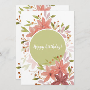 Carte Pays Russe Floral Terracotta Blush