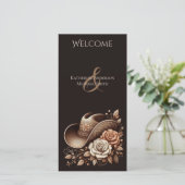 Carte Pays Western Cowgirl Casquette avec fleurs (Debout devant)