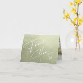 Carte Paysage à l'aquarelle Merci Sage Vert ID786 (Fleur jaune)