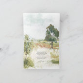 Carte Paysage à l'aquarelle Merci Sage Vert ID786 (Intérieur)