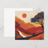 Carte Paysage Abstrait de Boho (19) (Devant / Derrière)