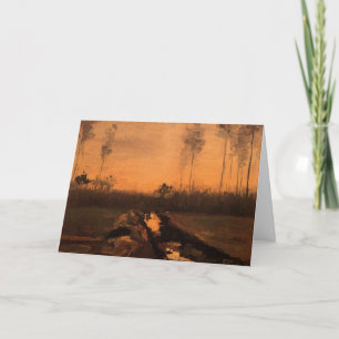 Carte Paysage au crépuscule par Vincent van Gogh