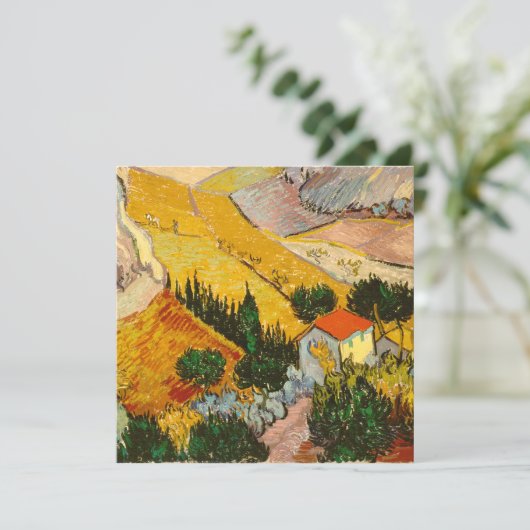 Carte Paysage avec Maison et PloughmaVincent van Gogh (Debout devant)