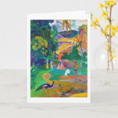 Carte Paysage avec Peacocks, Gauguin (Fleur jaune)