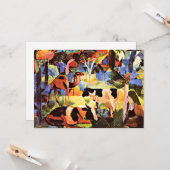 Carte Paysage avec vaches et chameau (Devant/Arrière en situation)