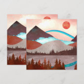 Carte Paysage Blue Rainbow (Devant / Derrière)