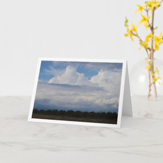 Carte Paysage Blue Sky Cloud (Fleur jaune)