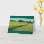 Carte Paysage Campagnard Vert (Fleur jaune)