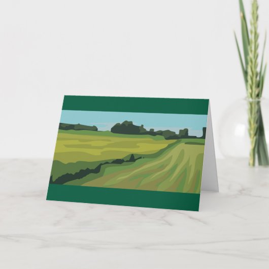 Carte Paysage Campagnard Vert (Devant)