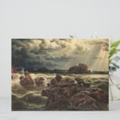 Carte Paysage côtier avec navires à l'horizon (Debout devant)