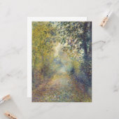 Carte Paysage dans les bois (par Pierre-Auguste Renoir) (Devant/Arrière en situation)