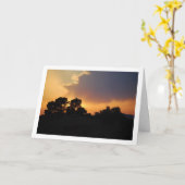 Carte Paysage d'arbre en silhouette (Fleur jaune)