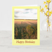 Carte Paysage d'automne aux couleurs rustiques photo art (Fleur jaune)