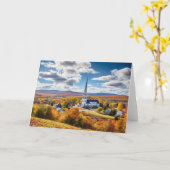 Carte Paysage d'automne de la Nouvelle-Angleterre (Fleur jaune)