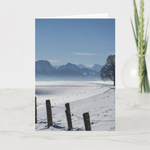 Carte Paysage de campagne hivernale neige Photo