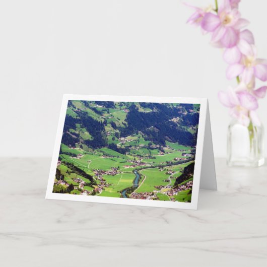 Carte Paysage de collines autrichiennes (Orchidée)